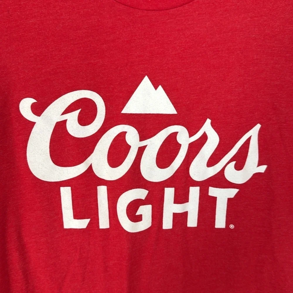 Coors Light Dive Bar T-Shirt Red White Next Level Size M Medium